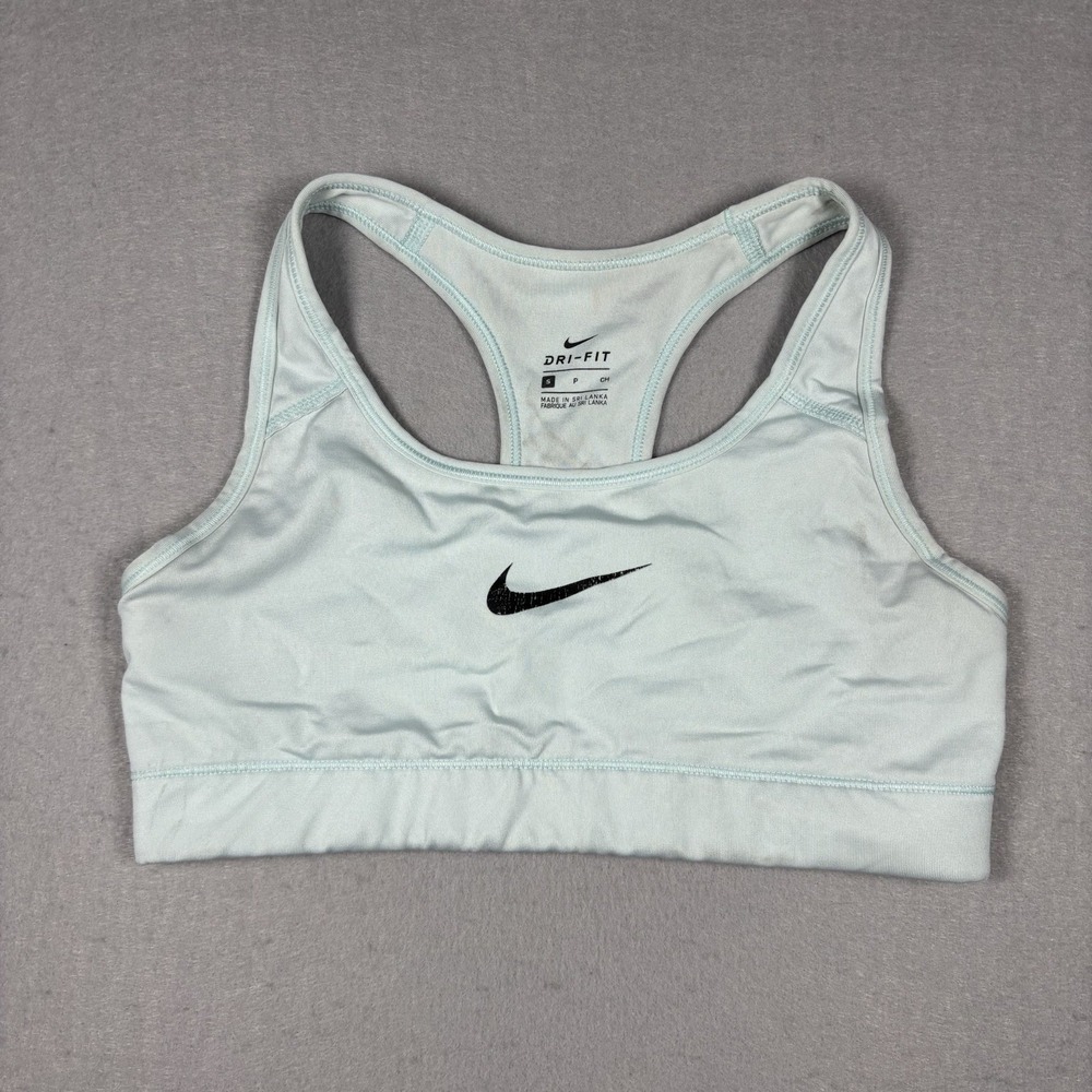 Nike Dri-Fit Women's Sports Bra Size Small Light Blue Athletic Racerback Sports